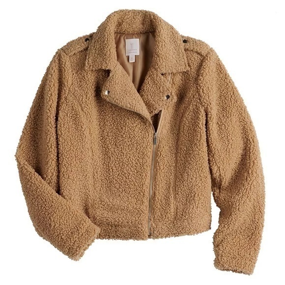 Lauren Conrad Sherpa Moto Jacket - Picture 1 of 14